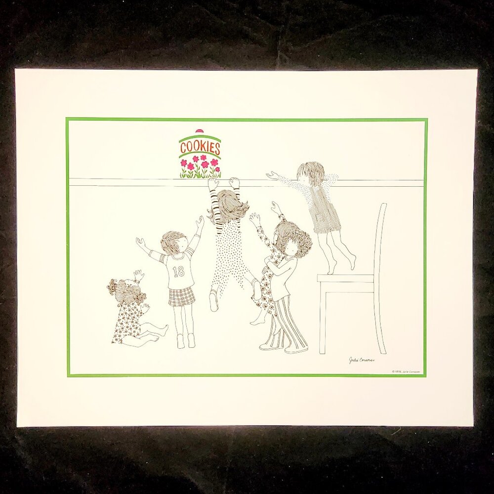 Julie Corsover Children's Prints "Cookie Jar"  - Vintage 1976 Unframed: New